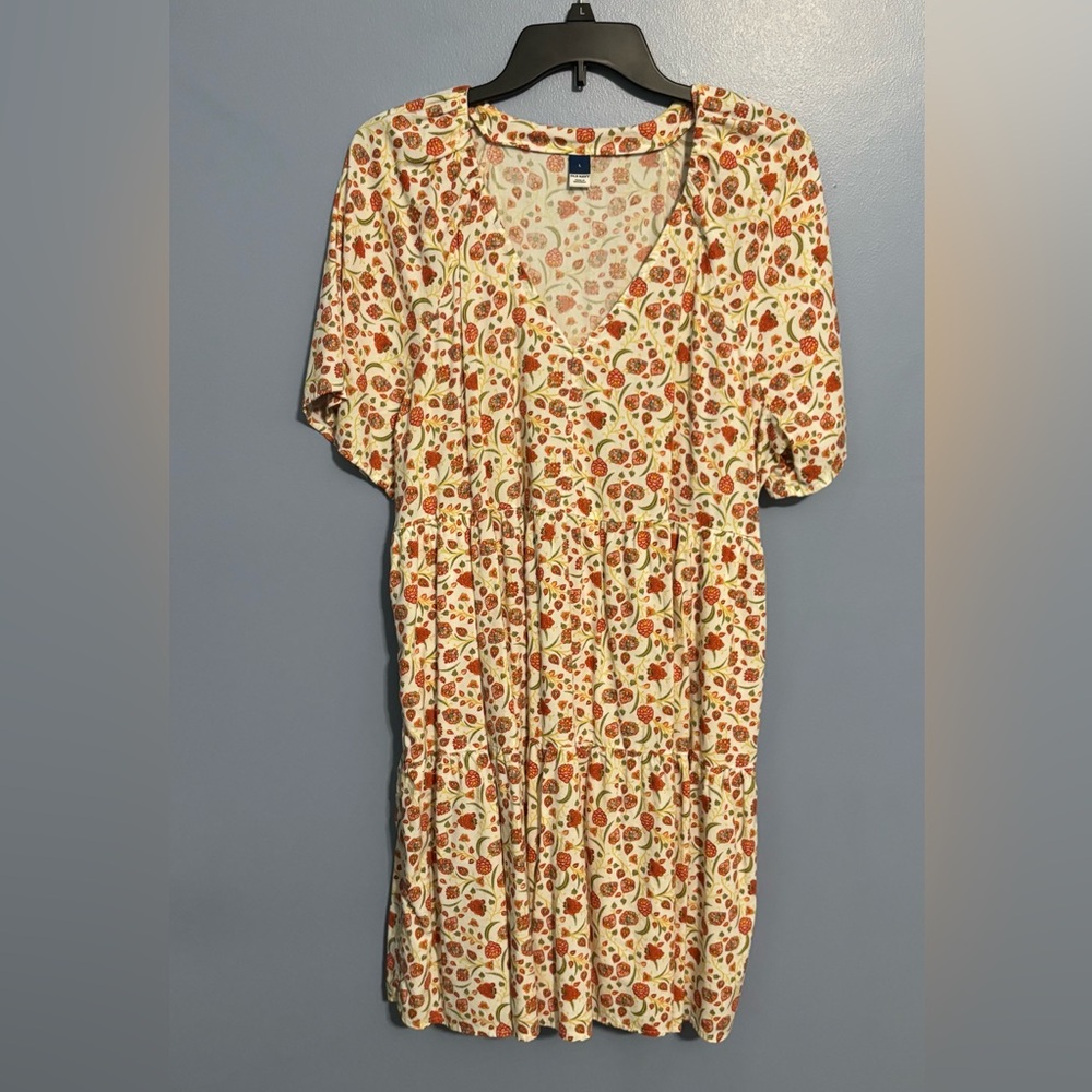 Old Navy Women’s Dress w/ Pockets EUC Beautiful Colors Flattering Fit Slimming